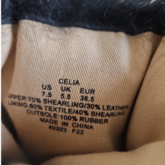 Women's Ralph Lauren Celia Boots Shearling Leather Weatherproof - Picture 7 of 10